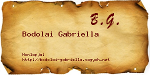 Bodolai Gabriella névjegykártya